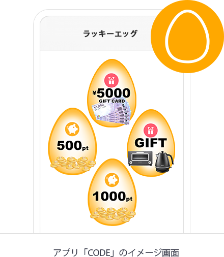 アプリ「CODE」のイメージ画面